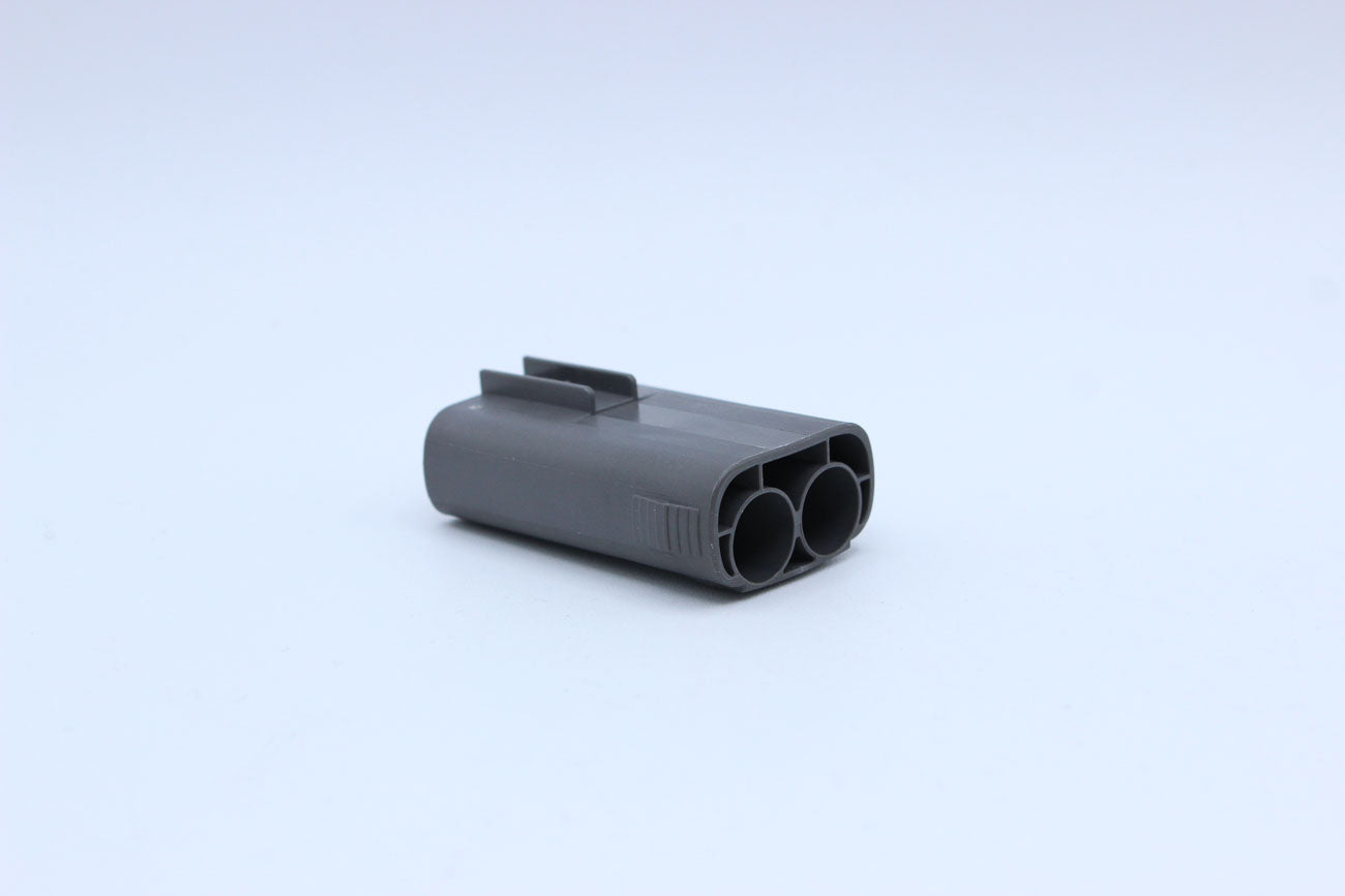 Sumitomo Male DL Gray Tab width 7.8 - 2 Terminal in Style: Connector Only. Sumitomo DL in Gray. These connectors are typically found in OEM applications and are available as a connector only or as a flying lead. An extra terminal is included with every co