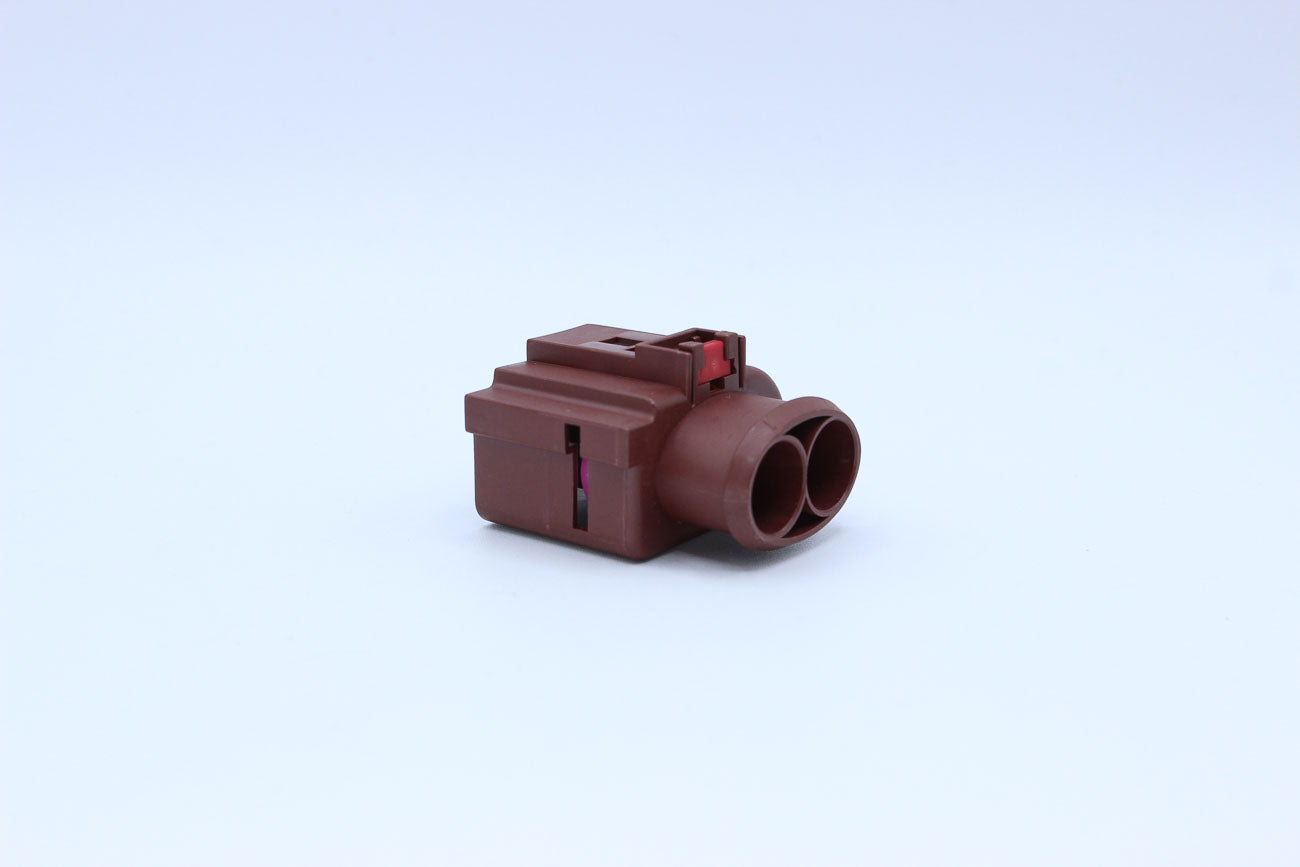 Delphi Female DUCON Brown - 2 Terminal in Style: Flying Lead. Delphi DUCON in Brown. These connectors are typically found in OEM applications and are available as a connector only or as a flying lead. An extra terminal is included with every connector, be