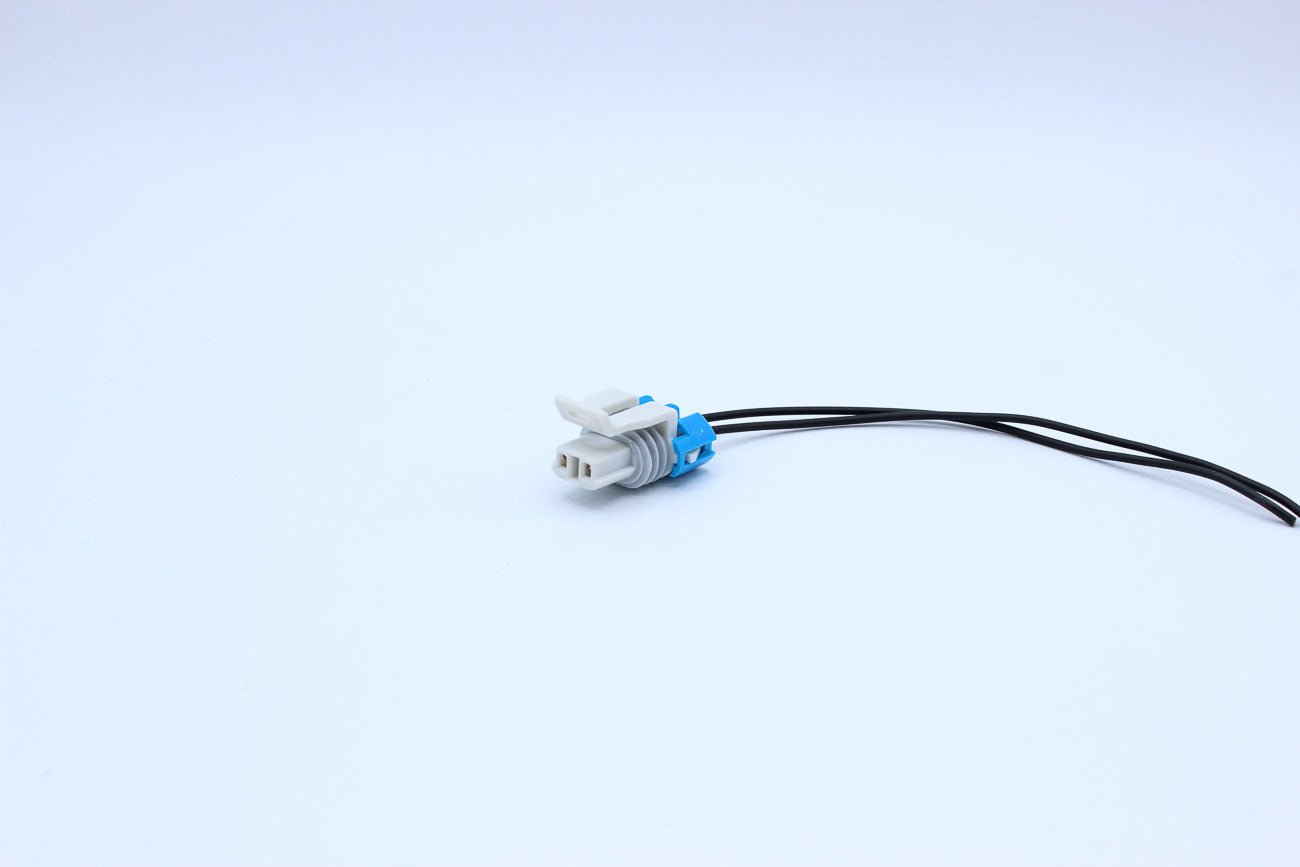Delphi Female Metri-pack 150 Light Gray Code 1 - 2 Terminal in Style: Flying Lead. Delphi Metri-pack 150 in Light Gray. These connectors are typically found in OEM applications and are available as a connector only or as a flying lead. An extra terminal i