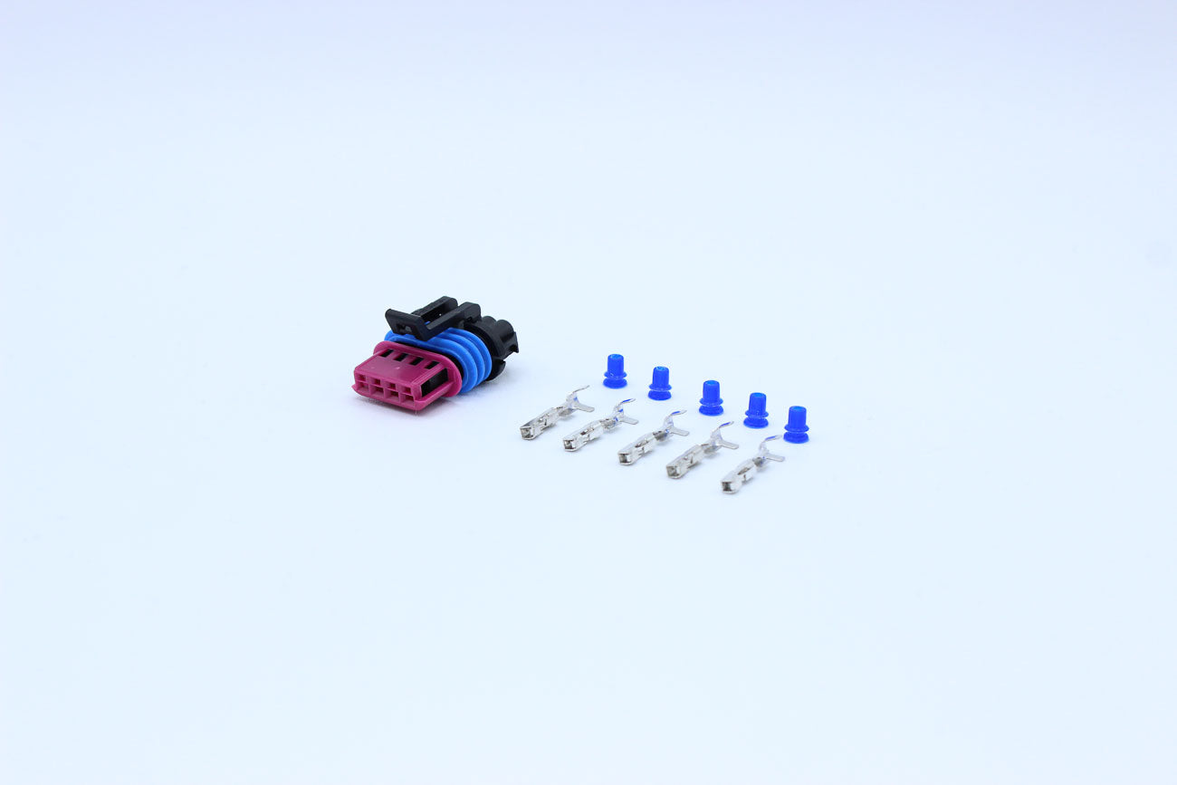 Delphi Female GT150 Yellow Code 4 - 4 Terminal in Style: Flying Lead. Delphi GT150 in Yellow. These connectors are typically found in OEM applications and are available as a connector only or as a flying lead. An extra terminal is included with every conn