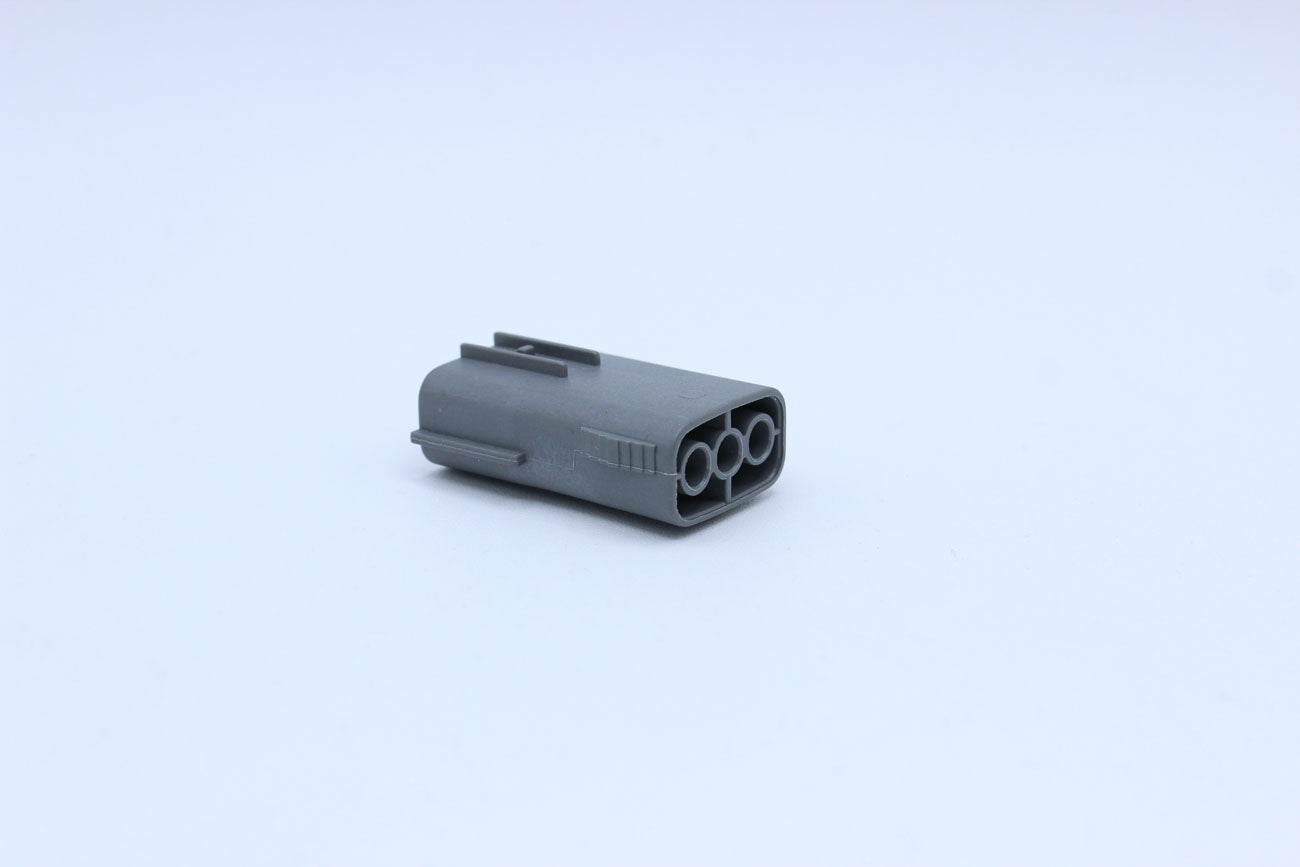 Sumitomo Male DL Gray - 3 Terminal in Style: Flying Lead. Sumitomo DL in Gray. These connectors are typically found in OEM applications and are available as a connector only or as a flying lead. An extra terminal is included with every connector, because
