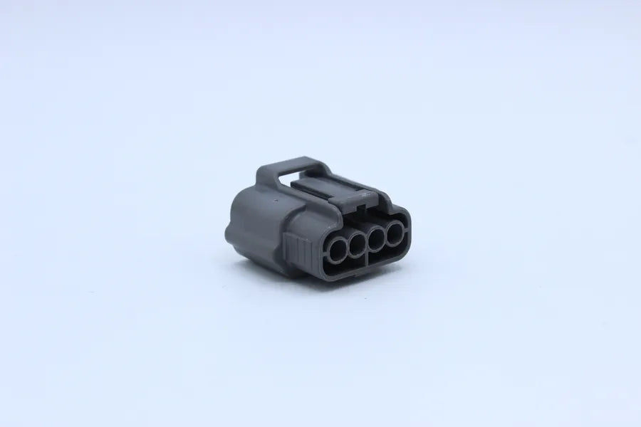 Sumitomo Female DL Gray - 4 Terminal in Style: Connector Only. Sumitomo DL in Gray. These connectors are typically found in OEM applications and are available as a connector only or as a flying lead. An extra terminal is included with every connector, bec