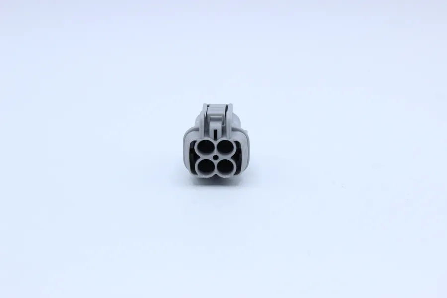 Sumitomo Female RS Gray - 4 Terminal in Style: Connector Only. Sumitomo RS in Gray. These connectors are typically found in OEM applications and are available as a connector only or as a flying lead. An extra terminal is included with every connector, bec