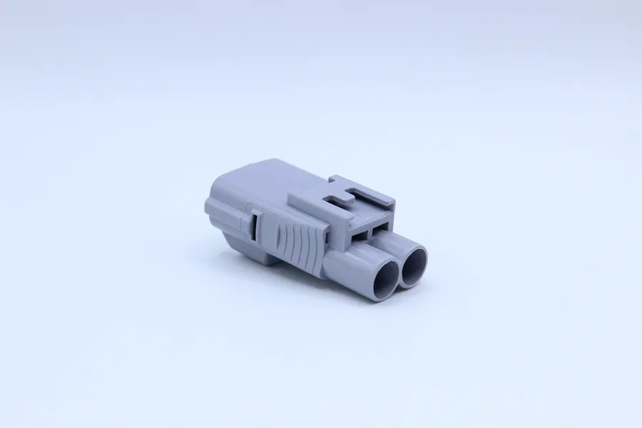 Sumitomo Male TS Gray Tab width 8 - 2 Terminal in Style: Connector Only. Sumitomo TS in Gray. These connectors are typically found in OEM applications and are available as a connector only or as a flying lead. An extra terminal is included with every conn