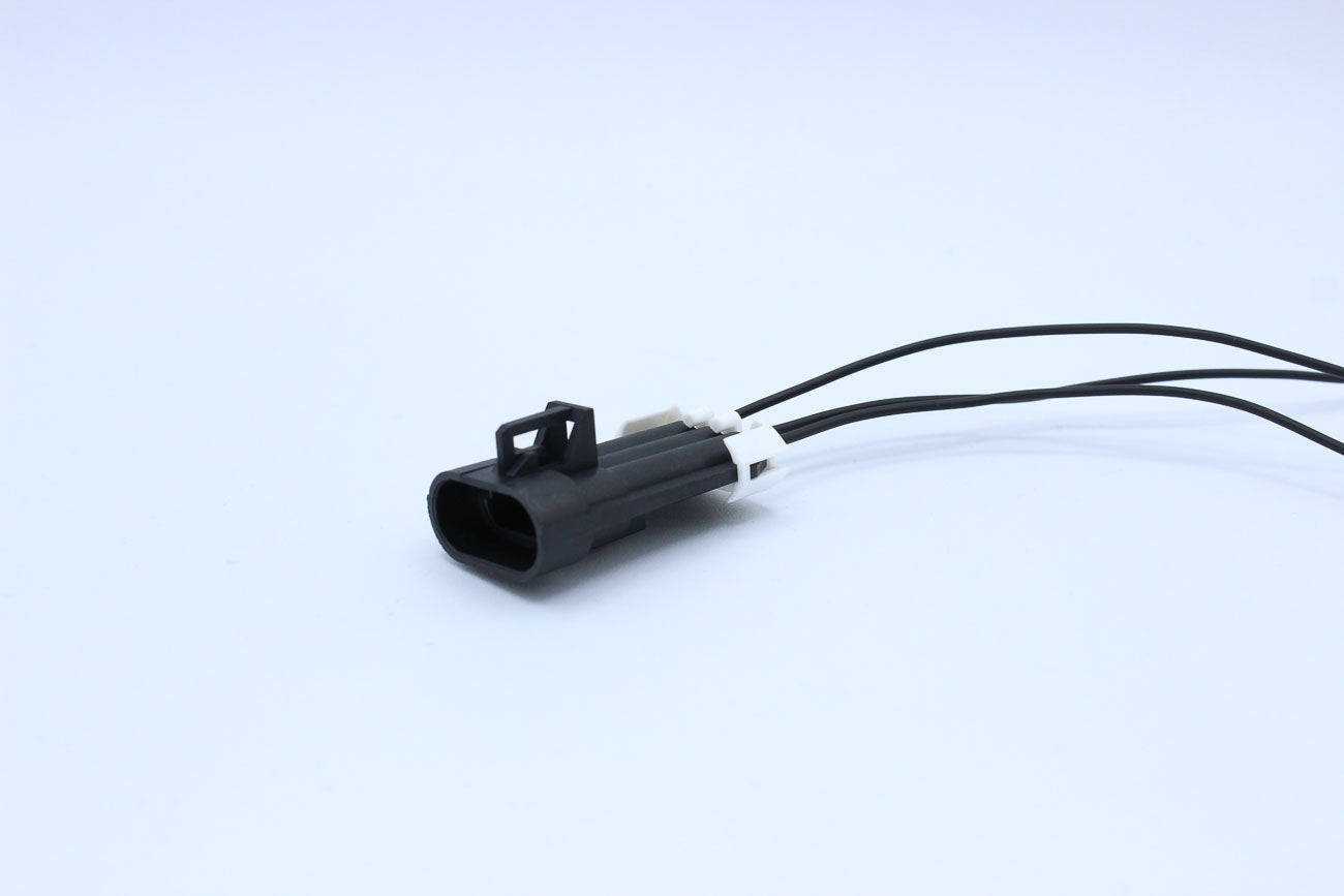 Delphi Male Metri-pack 150 Black tab width 1.5 - 3 Terminal in Style: Flying Lead. Delphi Metri-pack 150 in Black. These connectors are typically found in OEM applications and are available as a connector only or as a flying lead. An extra terminal is inc