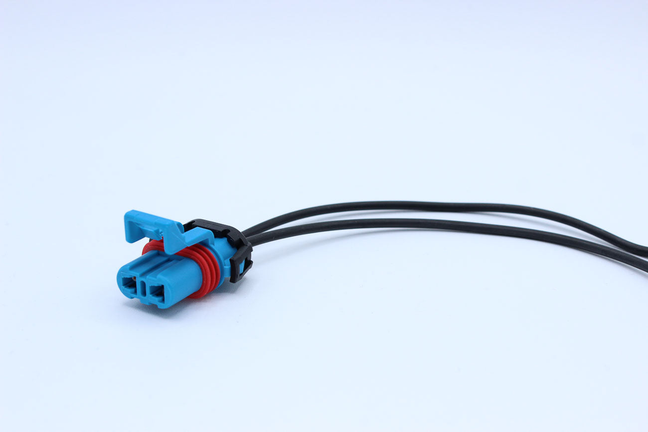Delphi Female Metri-pack 480 Red tab width 4.8 - 2 Terminal in Style: Flying Lead. Delphi Metri-pack 480 in Red. These connectors are typically found in OEM applications and are available as a connector only or as a flying lead. An extra terminal is inclu
