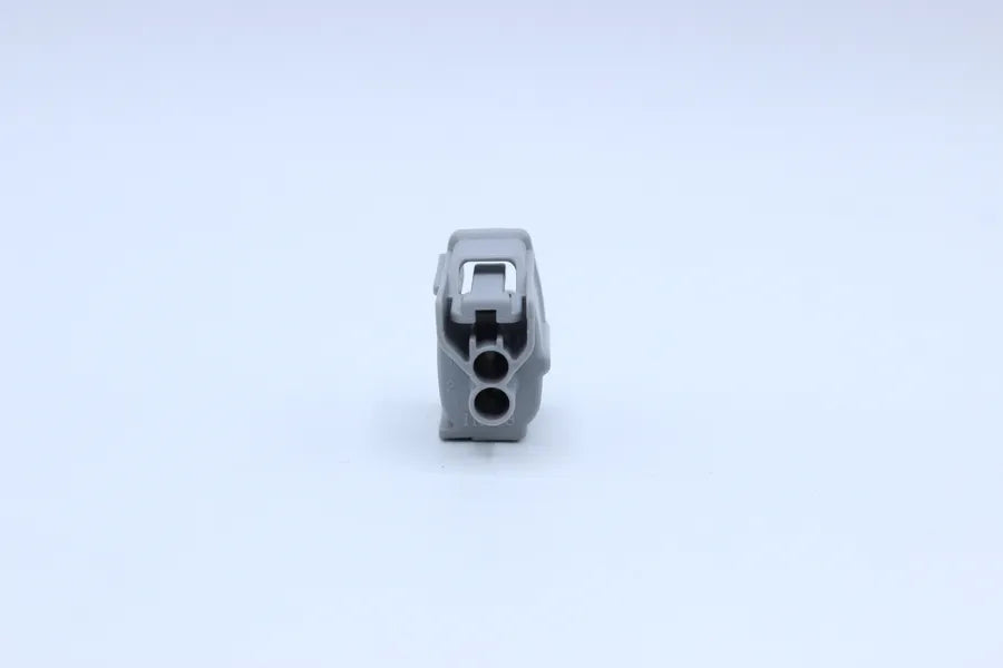 Sumitomo Female TS Grey Horizontal lock tab layout - 2 Terminal in Style: Connector Only. Sumitomo TS in Grey. These connectors are typically found in OEM applications and are available as a connector only or as a flying lead. An extra terminal is include