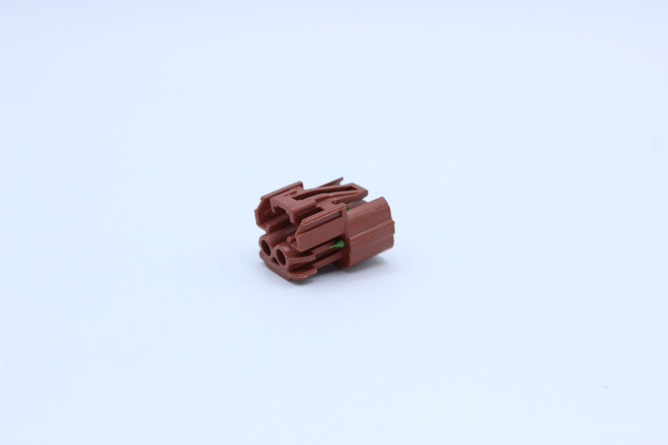 Delphi Female GT150 Brown - 2 Terminal in Style: Connector Only. Delphi GT150 in Brown. These connectors are typically found in OEM applications and are available as a connector only or as a flying lead. An extra terminal is included with every connector,