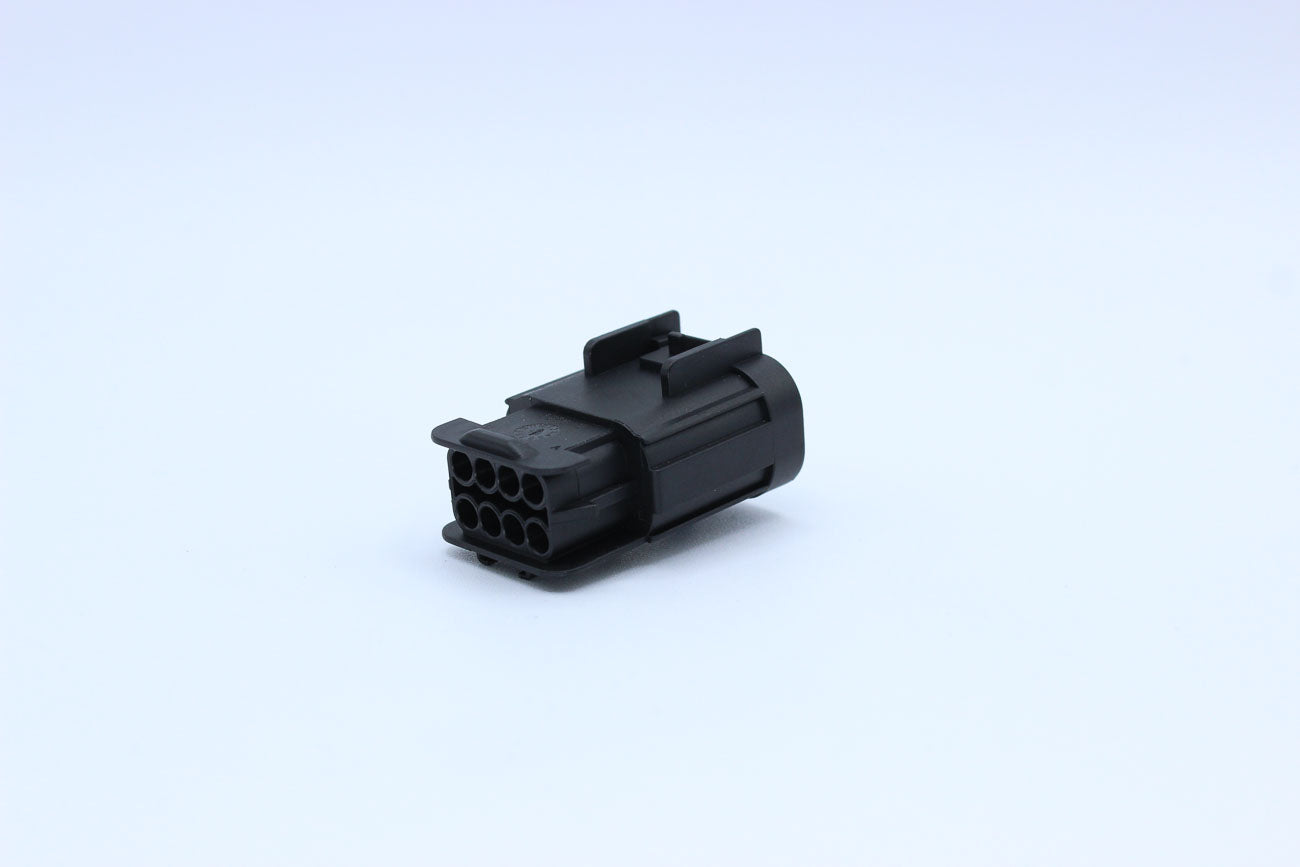 Delphi Male GT150 Black Code 8 - 8 Terminal in Style: Flying Lead. Delphi GT150 in Black. These connectors are typically found in OEM applications and are available as a connector only or as a flying lead. An extra terminal is included with every connecto